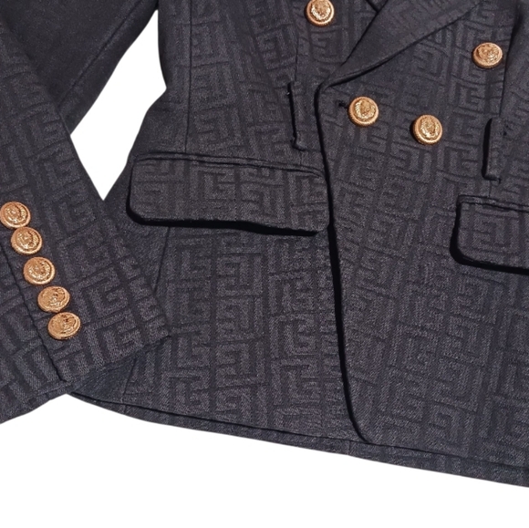 Greek Key Classic Blazer Double-Breasted - Picture 3 of 9